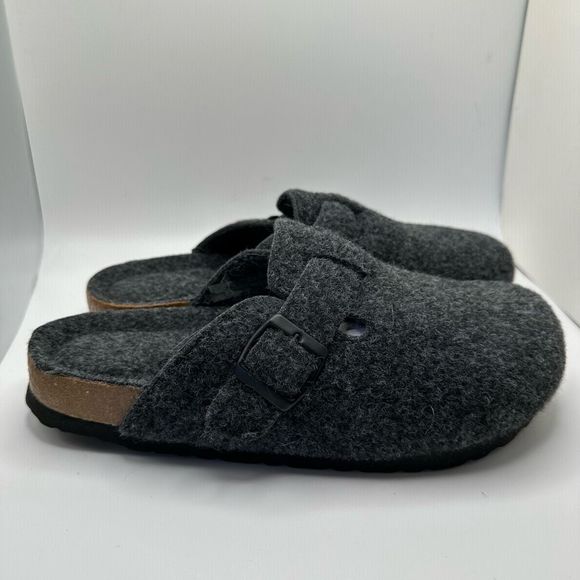 CUSHIONAIRE Womens Clog 9 GRAY WOOL - Picture 1 of 7
